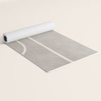 Linen Texture Beige White Minimalist Artwork Yoga Mat Gallery Image 2