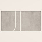 Linen Texture Beige White Minimalist Artwork Desk Mat Gallery Image 3