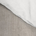 Linen Texture Beige White Minimalist Artwork Comforter Gallery Image 4