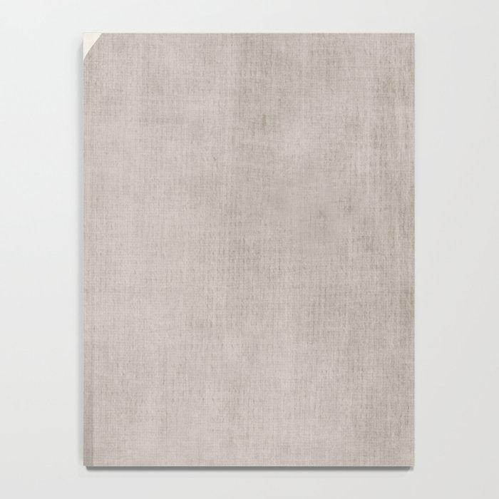 Linen Texture Beige White Minimalist Artwork Notebook Gallery Image 4