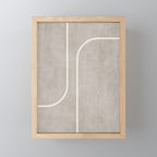 Linen Texture Beige White Minimalist Artwork Mini Art Print Gallery Image 1