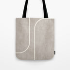 Linen Texture Beige White Minimalist Artwork Tote Bag Gallery Image 1