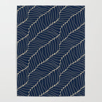 Organic Nature Navy Blue Poster Gallery Image 4