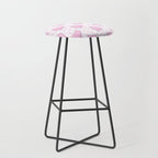 Pink love heart candy checkered pattern Stool Gallery Image 1