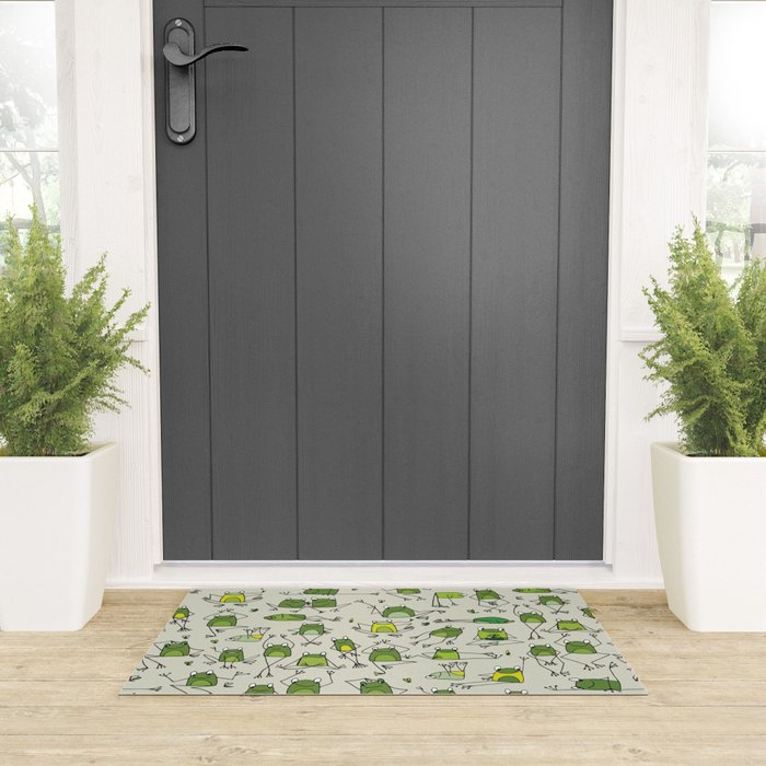 Funny Frogs Welcome Mat Gallery Image 3