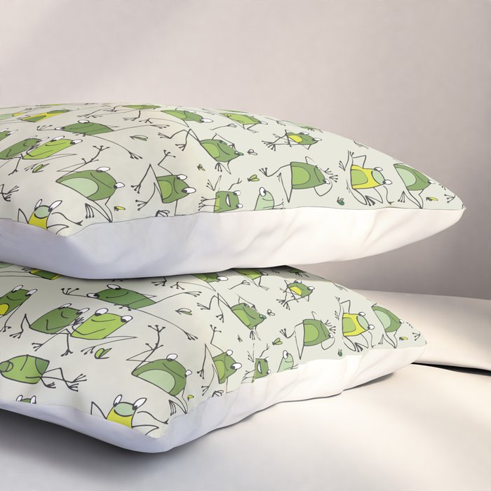 Funny Frogs Pillow Sham Gallery Image 3