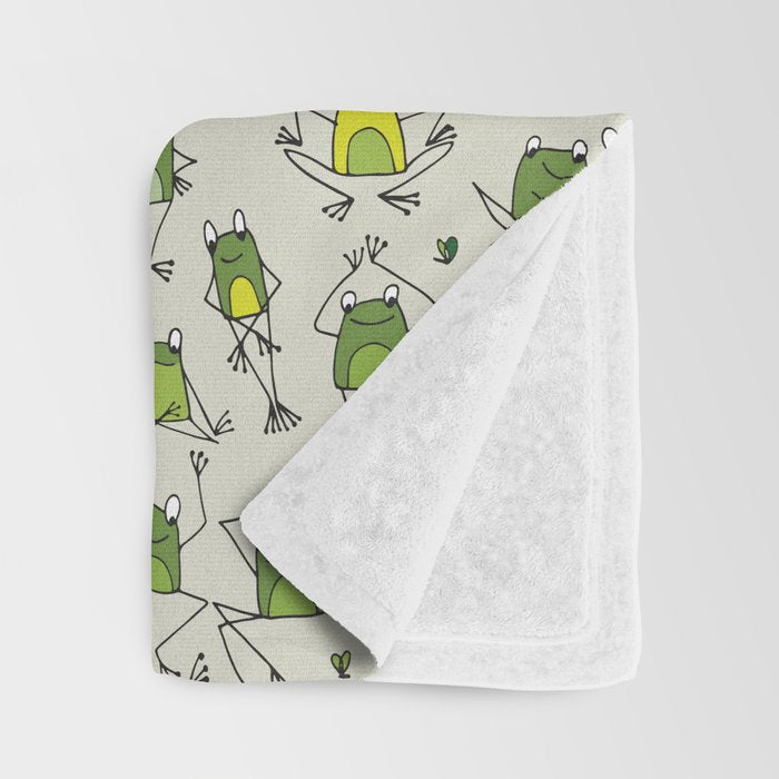Funny Frogs Throw Blanket Gallery Image 3