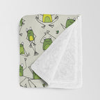 Funny Frogs Throw Blanket Gallery Image 3