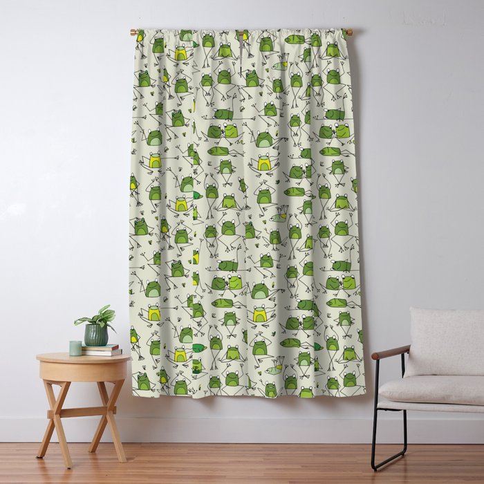 Funny Frogs Window Curtain Gallery Image 1