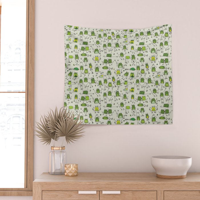 Funny Frogs Wall Tapestry Gallery Image 2