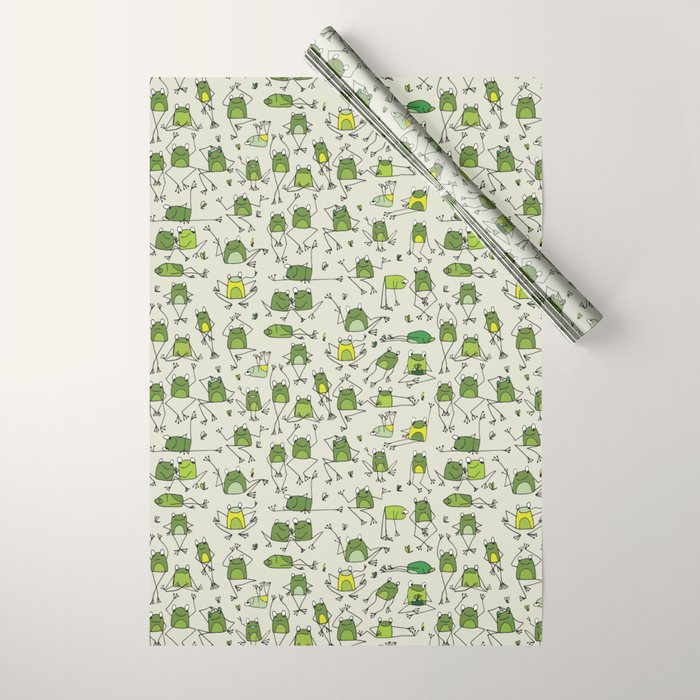 Funny Frogs Wrapping Paper Gallery Image 1