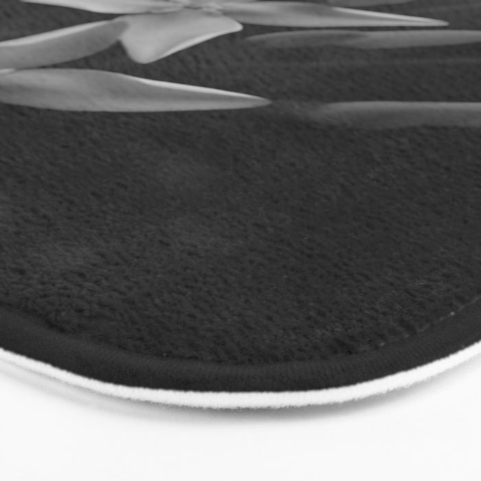 West Indian Jasmine 4-petaled flowers black and white photography / photograph Bath Mat Gallery Image 3