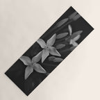 West Indian Jasmine 4-petaled flowers black and white photography / photograph Yoga Mat Gallery Image 1