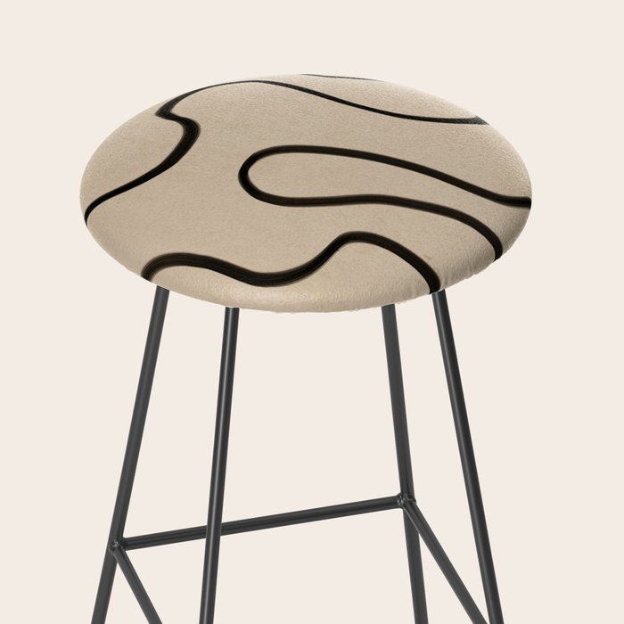 Abstract line art 145 Stool Gallery Image 2