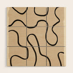 Abstract line art 145 Wood Wall Art Gallery Image 1