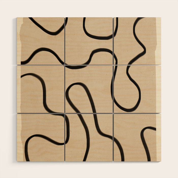 Abstract line art 145 Wood Wall Art Gallery Image 1