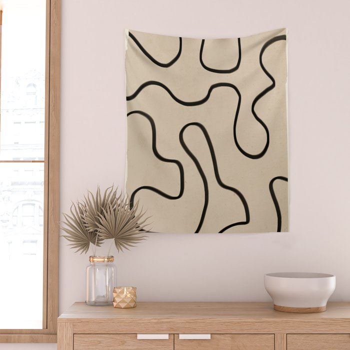 Abstract line art 145 Wall Tapestry Gallery Image 2
