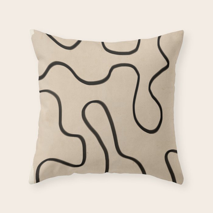 Abstract line art 145 Throw Pillow Gallery Image 6