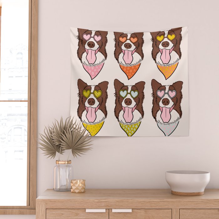Rainbow Dog Wall Tapestry Gallery Image 2