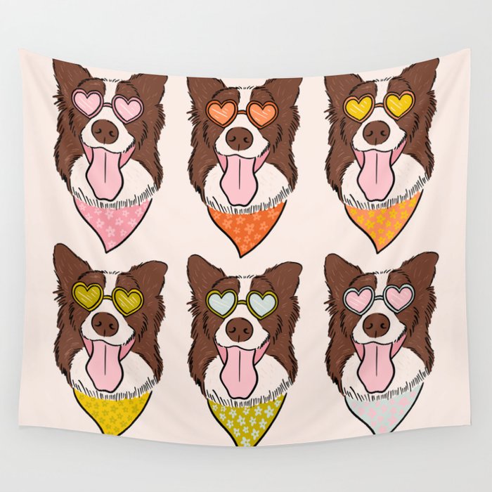 Rainbow Dog Wall Tapestry Gallery Image 1