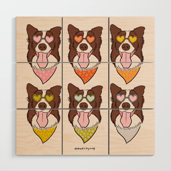 Rainbow Dog Wood Wall Art Gallery Image 1