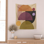 Modern Abstract Minimal Shapes 124 Wall Tapestry Gallery Image 2
