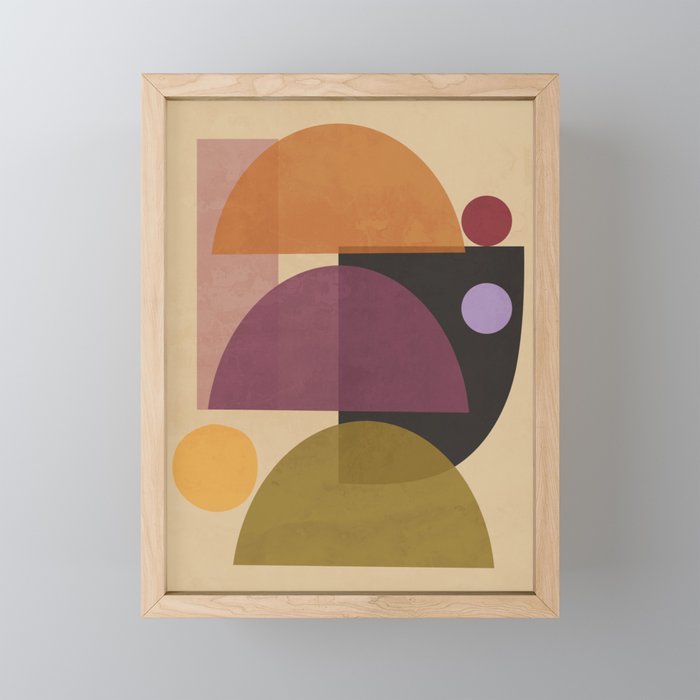 Modern Abstract Minimal Shapes 124 Mini Art Print Gallery Image 1