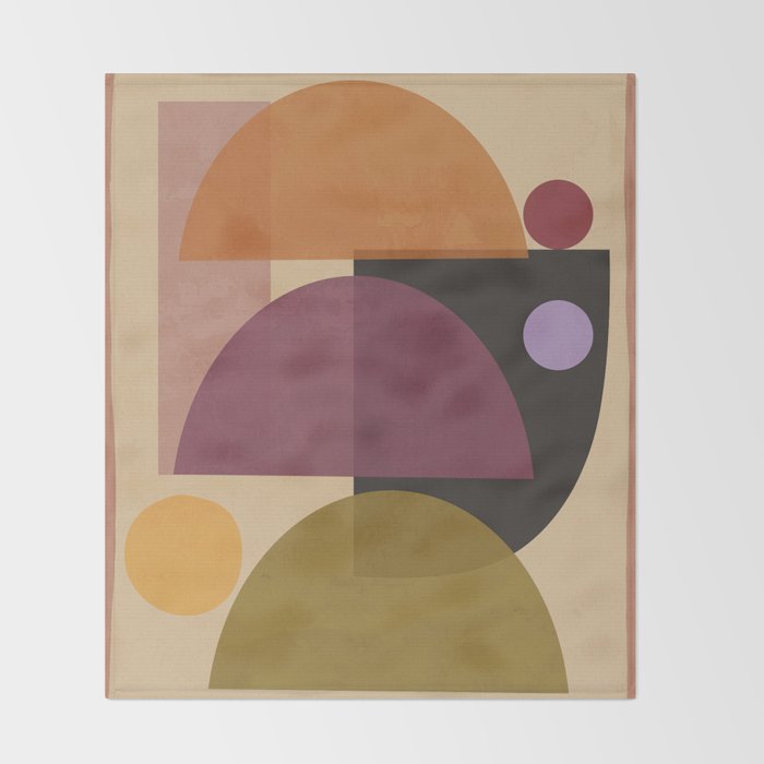 Modern Abstract Minimal Shapes 124 Throw Blanket Gallery Image 2