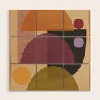 Modern Abstract Minimal Shapes 124 Wood Wall Art Gallery Image 1