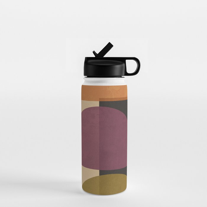 Modern Abstract Minimal Shapes 124 Water Bottle Gallery Image 1