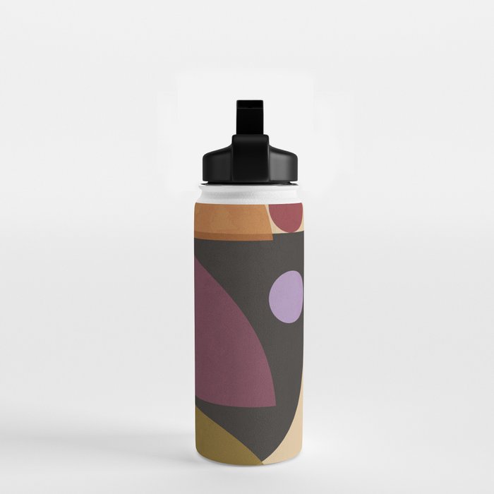 Modern Abstract Minimal Shapes 124 Water Bottle Gallery Image 2