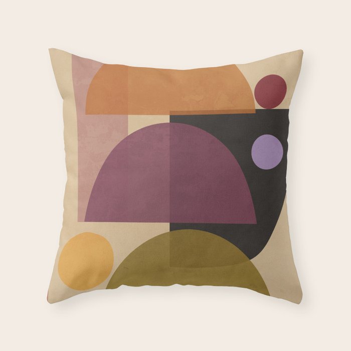 Modern Abstract Minimal Shapes 124 Throw Pillow Gallery Image 1