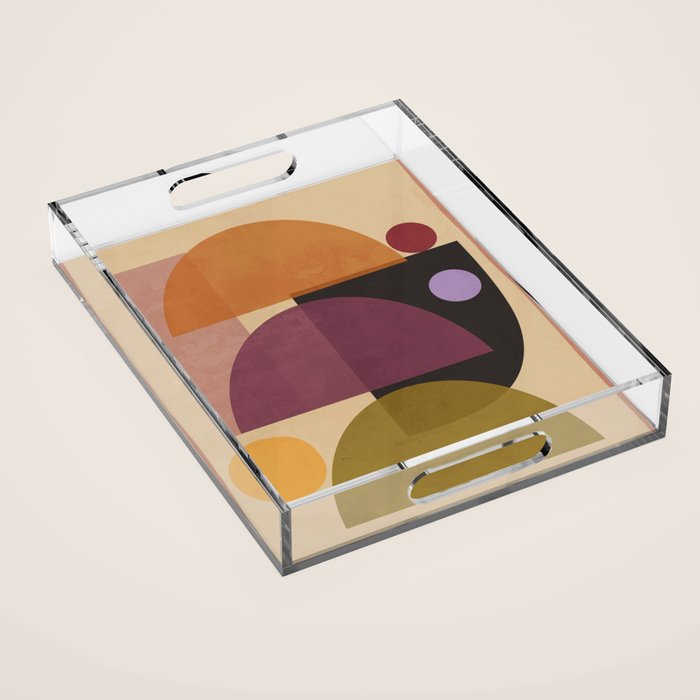 Modern Abstract Minimal Shapes 124 Acrylic Tray Gallery Image 1