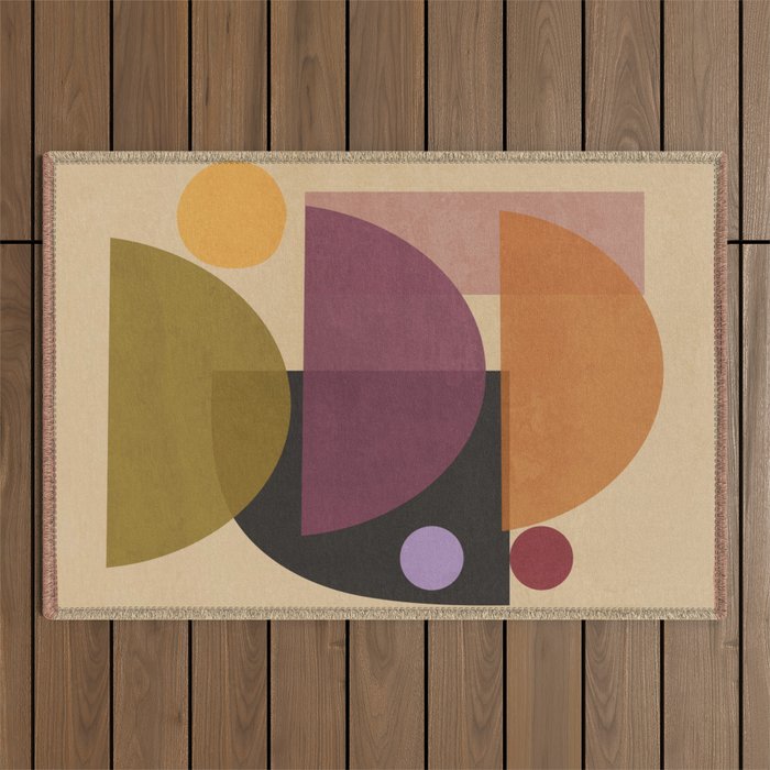 Modern Abstract Minimal Shapes 124 Outdoor Rug Gallery Image 1