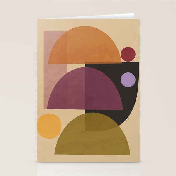 Modern Abstract Minimal Shapes 124 Stationery Card Gallery Image 1