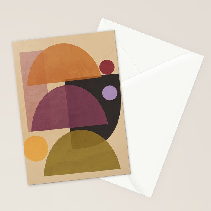 Modern Abstract Minimal Shapes 124 Stationery Card Gallery Image 2