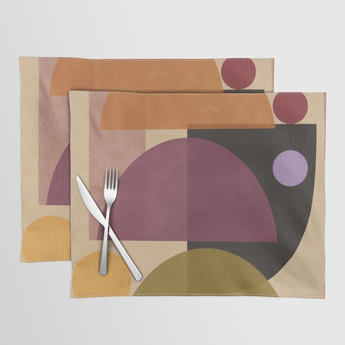 Modern Abstract Minimal Shapes 124 Placemat Gallery Image 1