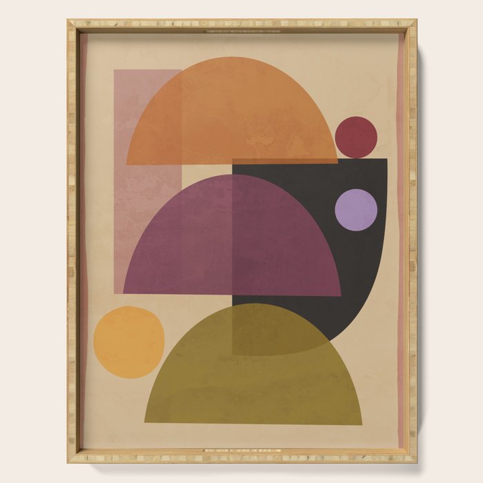 Modern Abstract Minimal Shapes 124 Serving Tray Gallery Image 1