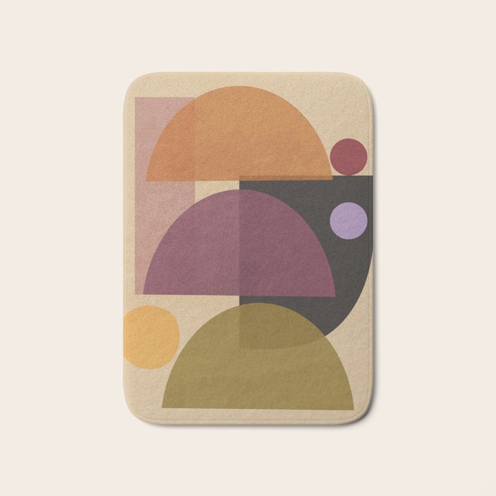 Modern Abstract Minimal Shapes 124 Bath Mat Gallery Image 1