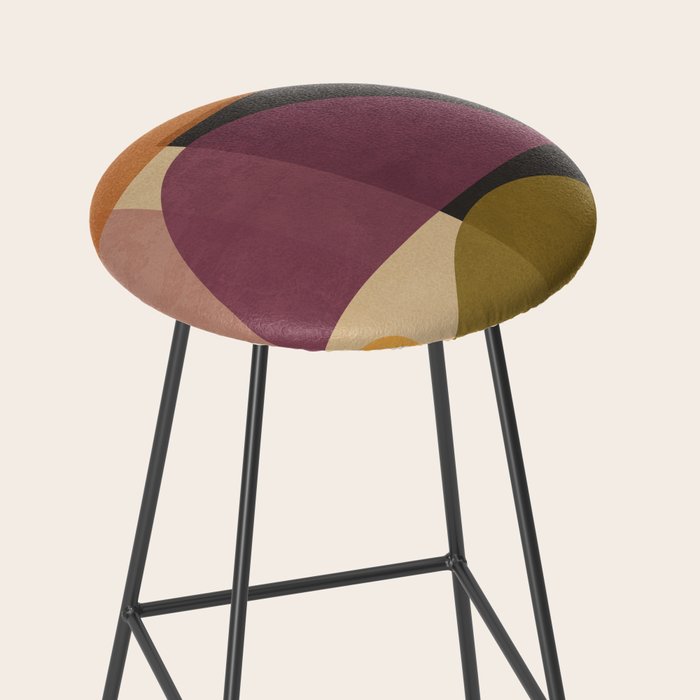 Modern Abstract Minimal Shapes 124 Stool Gallery Image 2