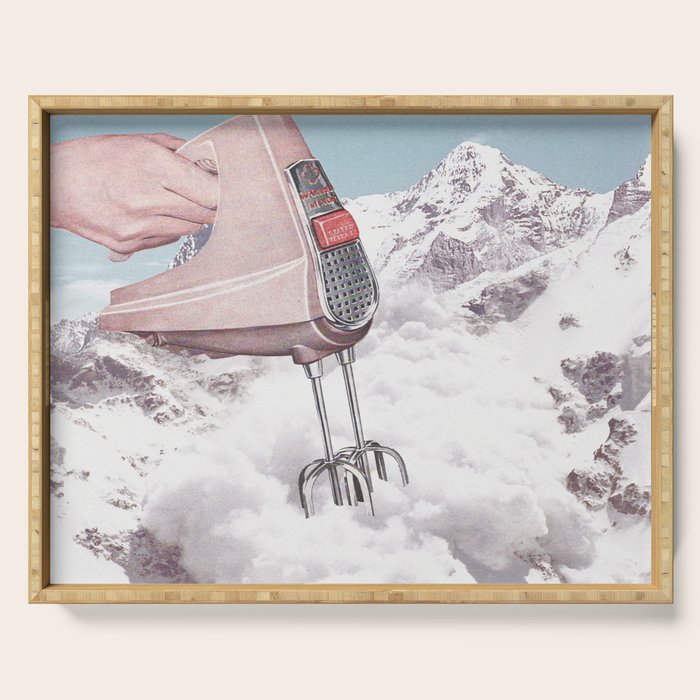 Doris Whisker II - Avalanche Whipped Cream Mountain Serving Tray Gallery Image 1
