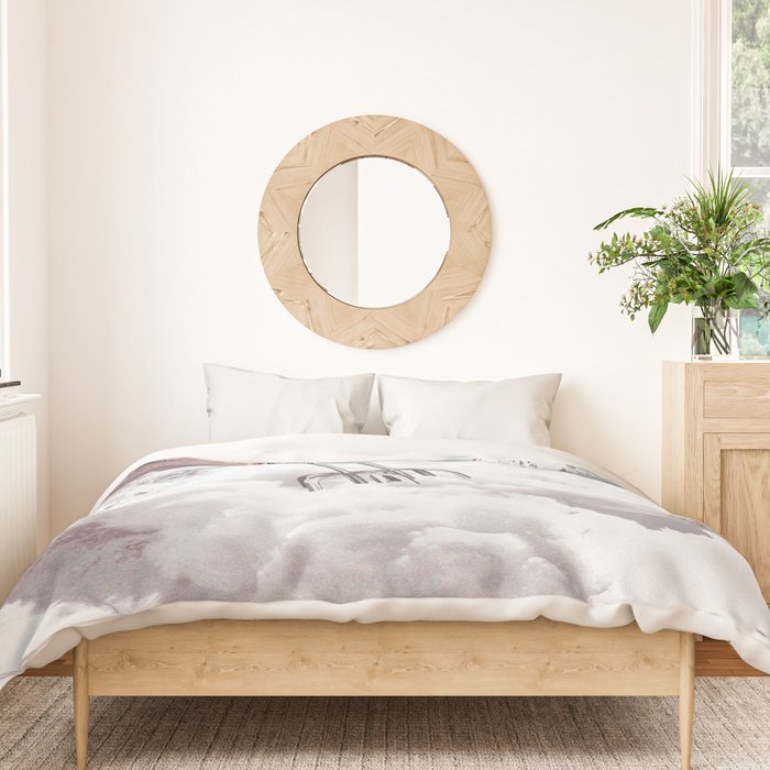 Doris Whisker II - Avalanche Whipped Cream Mountain Duvet Cover Gallery Image 3