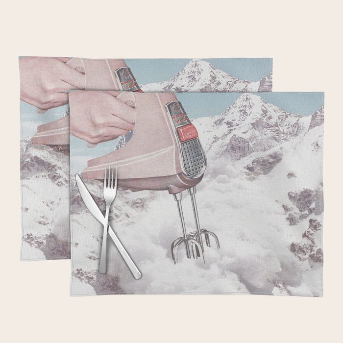 Doris Whisker II - Avalanche Whipped Cream Mountain Placemat Gallery Image 1