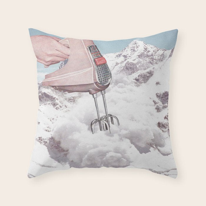 Doris Whisker II - Avalanche Whipped Cream Mountain Throw Pillow Gallery Image 6