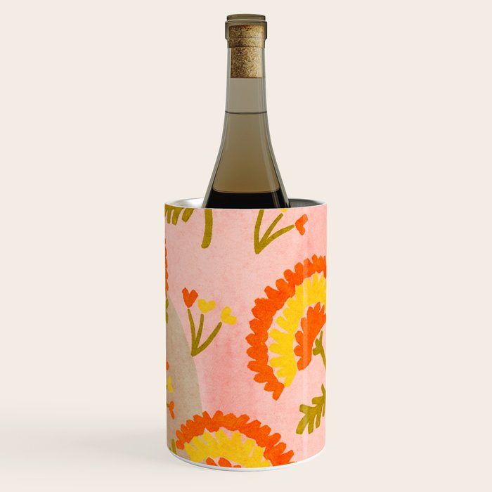 Red and Orange Marigold print - Mexico City Marigold Market Wine Chiller Gallery Image 3