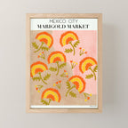 Red and Orange Marigold print - Mexico City Marigold Market Mini Art Print Gallery Image 1