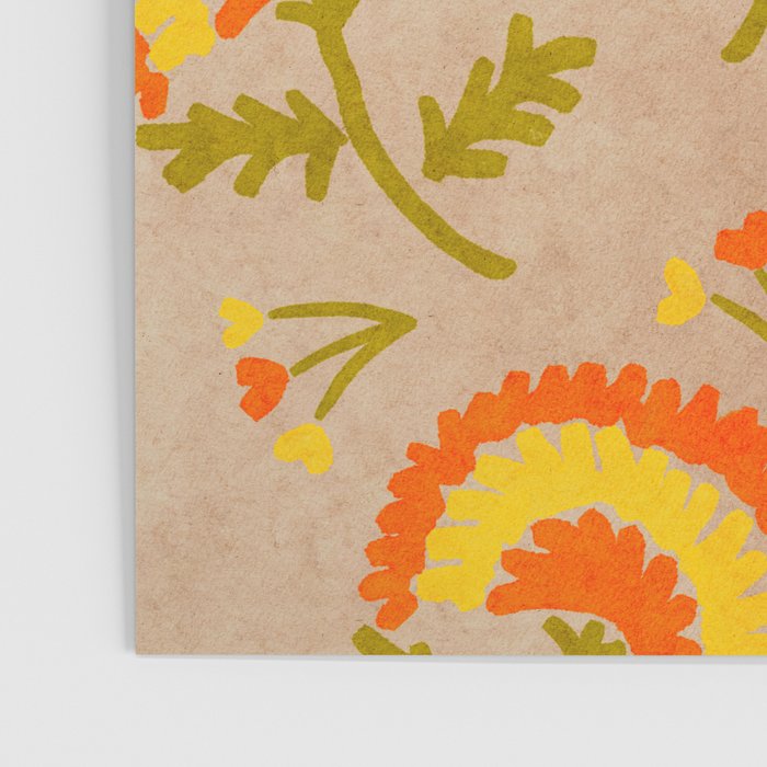 Red and Orange Marigold print - Mexico City Marigold Market Poster Gallery Image 3