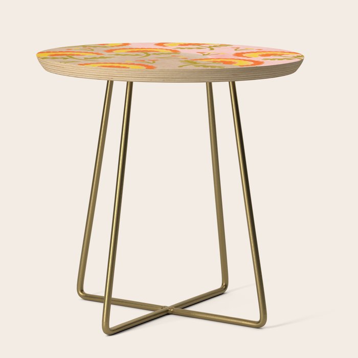 Red and Orange Marigold print - Mexico City Marigold Market Side Table Gallery Image 1