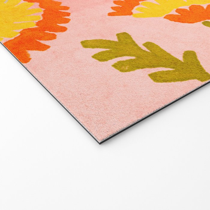 Red and Orange Marigold print - Mexico City Marigold Market Welcome Mat Gallery Image 2