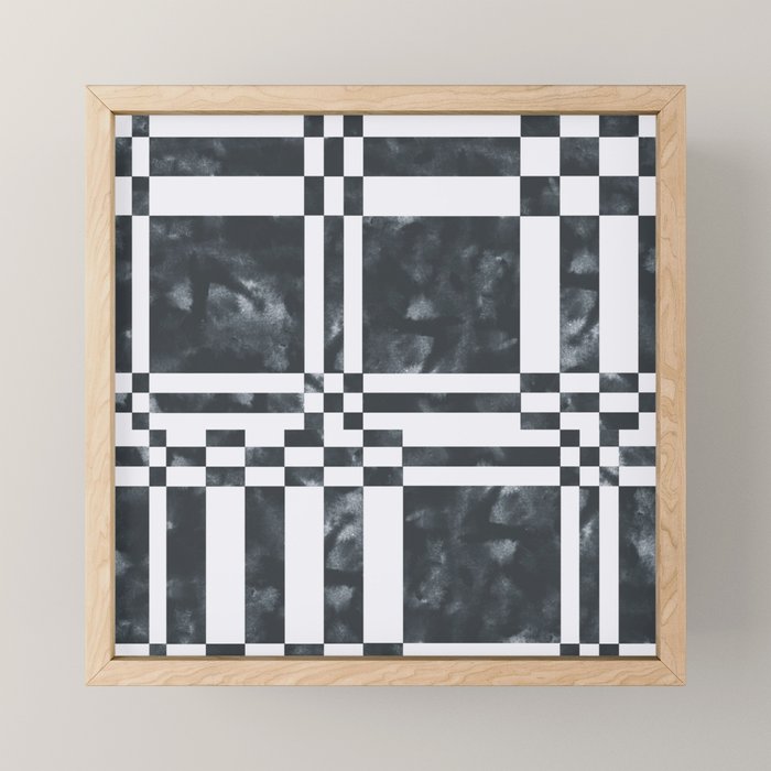 Structured Lines Grid Mini Art Print Gallery Image 1